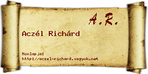 Aczél Richárd névjegykártya