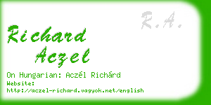 richard aczel business card