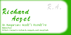 richard aczel business card